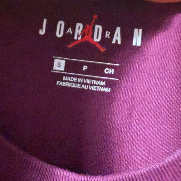 Jordan Poolside Graphic T-Shirt – Bordeaux/Purple/Pink/Lime Green, Size S - Picture 5 of 5